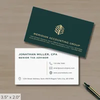 Simple Professional Gold Logo Business Card