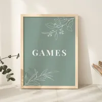 Games Sage Green Wedding Sign 