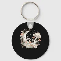 Aesthetic Moon Goblincore And Cottagecore Mushroom Keychain