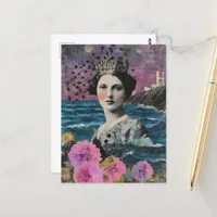 The Sea Queen Vintage Collage Postcard