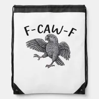 F-Caw-F Classic Minimal Clean Drawstring Bag