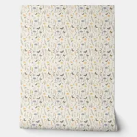 Wildflower Meadow Mini - Soft Cream and Multicolor Wallpaper
