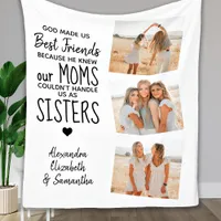 God Made Us Best Friends Friendship Quote Photo Fleece Blanket