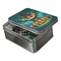 Funny Squirrels at Nut Gathering Festival in Tree Jigsaw Puzzle