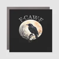F Caw F Funny Bird Moon Minimal Clean Style Car Magnet