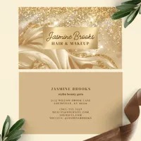 Luxe Gold Glitter And Swirls  Business Card