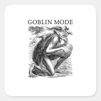 Goblin Mode Goblincore Vintage Aesthetic Funny Off Square Sticker