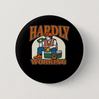 Bone Hands Heart Lesbian Goth Minimal Design Button