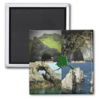 Rock Formations and Caves in Alaska Collage Magnet