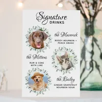 Pet Wedding 3 Photos Cocktail Bar Signature Drinks Foam Board