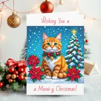 Wishing You a Meow-y Christmas | Personalized Holiday Card