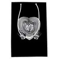 Crying Heart Classic - Skeleton Hands Heart Medium Gift Bag