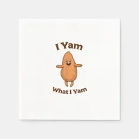 I Yam What I Yam Dancing Sweet Potato Festive Napkins