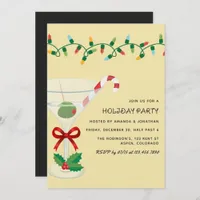 Champagne Toast Christmas Holiday Cocktail Party Invitation