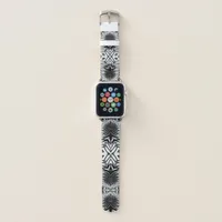 Wild Edgy Tribal Design • Black & White Apple Watch Band