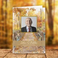 Fall Bridge Funeral Service Folded Program
