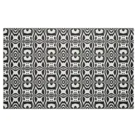 Modern Ethnic Black and White Geometric Pattern Fabric