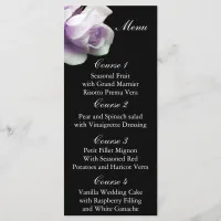 purple rose Wedding menu