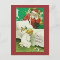 Santa Christmas Wishes Holiday Postcard