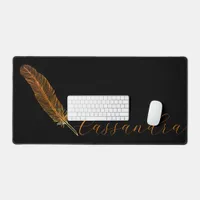 Personalized Quill Pen  Desk Mat