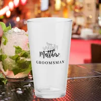 Groomsman bachelor party glass