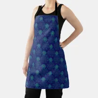 Floral Pattern All-Over Print Apron