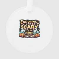 Eat Drink And Be Scary Spooky Bakery Halloween Coo Ornament