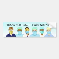 Thank You Health Care Workers Bumper Sticker