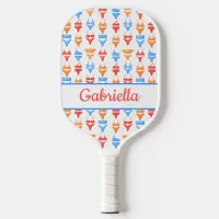 Fun Colorful Summer Swim Personalized Bachelorette Pickleball Paddle