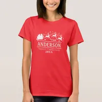 Christmas Personalized Matching Family Name T-Shirt