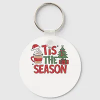 Tis The Season Holiday Cheer Christmas  Keychain