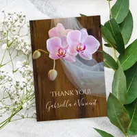 Rustic Elegant Orchids Barn Wedding Thank You