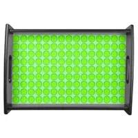 Serving Tray - Green Dots