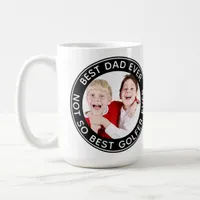 Custom Photo Best Dad Ever Funny Black White Coffee Mug