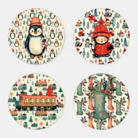 Cute Vintage Whimsical Watercolor Christmas