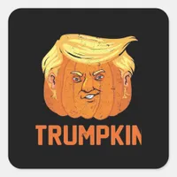 Halloween Pumpkins Funny Trumpkin Square Sticker