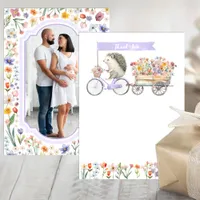 Lavender Photo Thank You – Hedgehog Baby Shower 