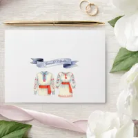 Rustic Romanian Wedding Traditional Folk Costumes Envelope