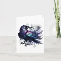 Watercolor Raven Blank Note Card