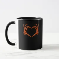 Skeleton Hand Heart Sign Costume Halloween Design Mug
