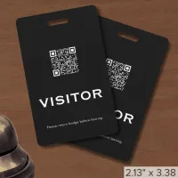 Professional QR Code Visitor Badge