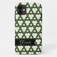 Green Atoms Modern pattern  iPhone 11 Case