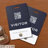 Company Logo QR Code Visitor Badge