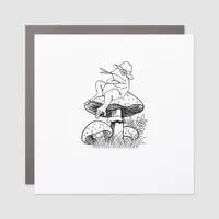 Cottagecore Aesthetic Frog On A Mushroom Goblincor Car Magnet