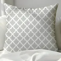 Gray and White Moroccan Pattern Throw Pillows