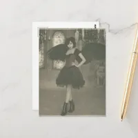 A sexy vintage photography angel postcard