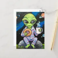 Alien Breakfast Postcard