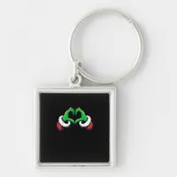 Funny Heart Hands Christmas Minimal Festive Style Keychain