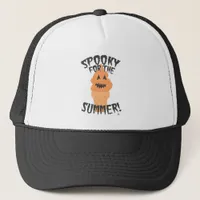   Spooky Summer Funny Summerween Cartoon Art Trucker Hat