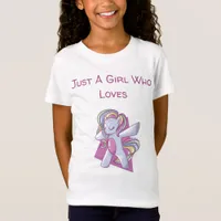 Just A Girl Who Loves Adorable Unicorn T-Shirt